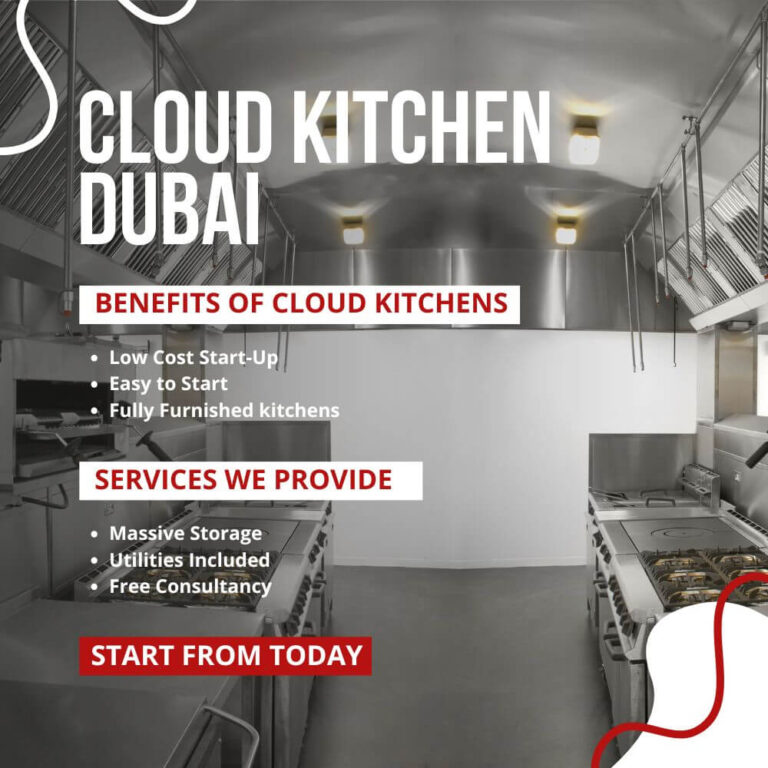 Cloud Kitchen Dubai: Modern fully furnished cloud kitchen in Dubai available for rent.